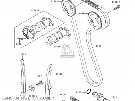 CAMSHAFT(S)/TENSIONER - KLX250D4 KLX250R 1996 EUROPE UK FR