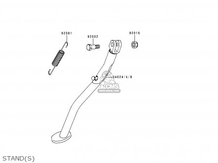 STAND(S) - KLX250D4 KLX250R 1996 EUROPE UK FR
