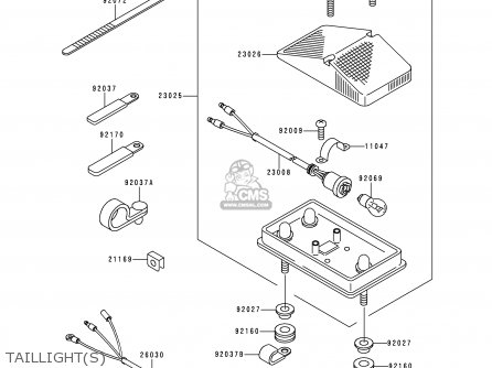 TAILLIGHT(S) - KLX250D4 KLX250R 1996 EUROPE UK FR