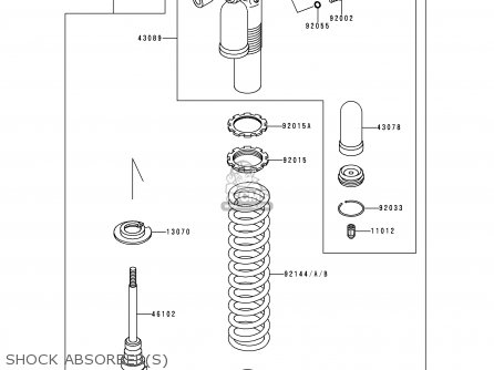 SHOCK ABSORBER(S) - KLX250D4 KLXR 1996 USA CANADA