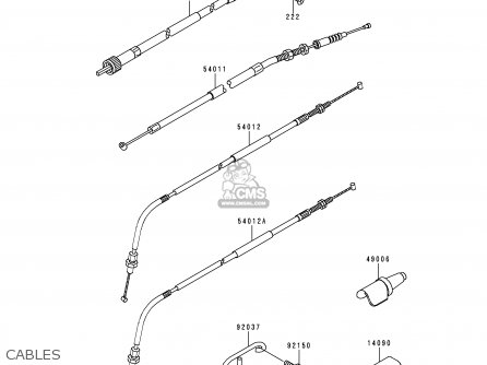 CABLES - KLX250D4 KLXR 1996 USA CANADA