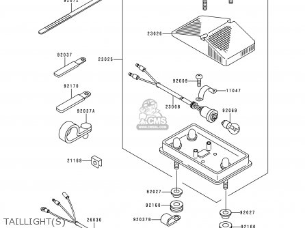 TAILLIGHT(S) - KLX250D4 KLXR 1996 USA CANADA