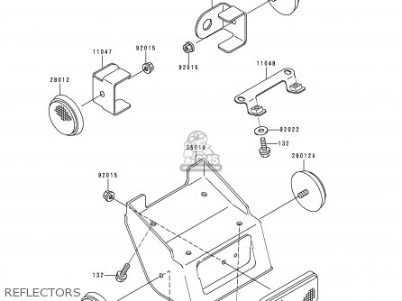 REFLECTORS - KLX250D4 KLXR 1996 USA CANADA