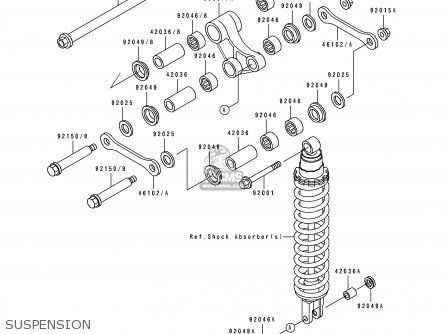 SUSPENSION - KLX250E1 1993 NETHERLANDS AR FG GR IT NR ST