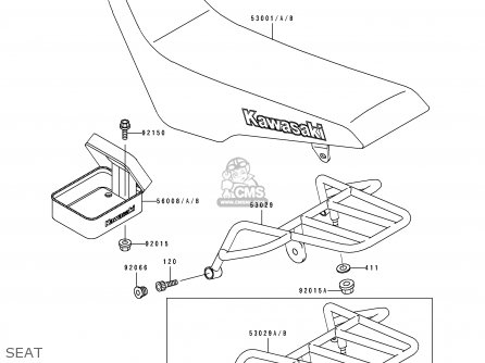 SEAT - KLX250E1 1993 NETHERLANDS AR FG GR IT NR ST