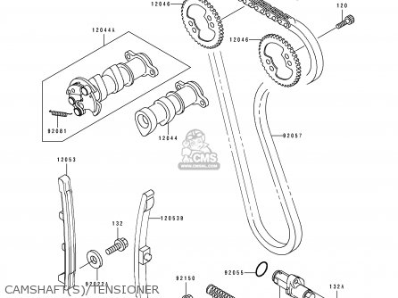 CAMSHAFT(S)/TENSIONER - KLX250E2 1994 EUROPE NL AR FG GR IT