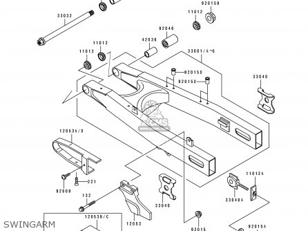 SWINGARM - KLX250E2 1994 EUROPE NL AR FG GR IT
