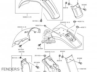 FENDERS - KLX250E2 1994 EUROPE NL AR FG GR IT