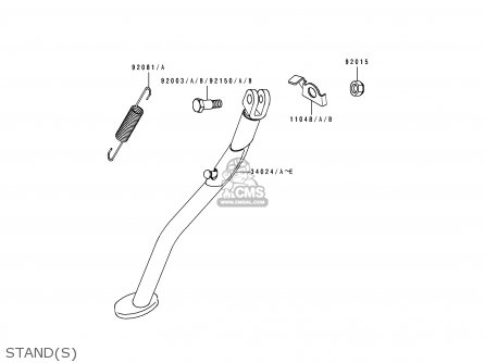 STAND(S) - KLX250E2 1994 EUROPE NL AR FG GR IT