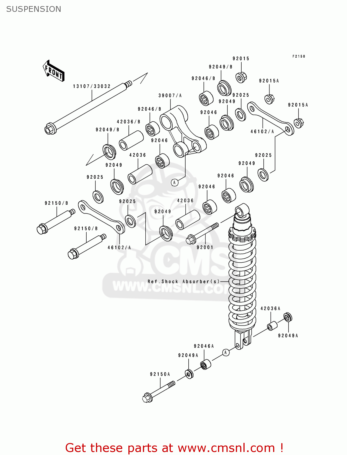 SUSPENSION KLX250E3 1995 EUROPE NL GR IT ST
