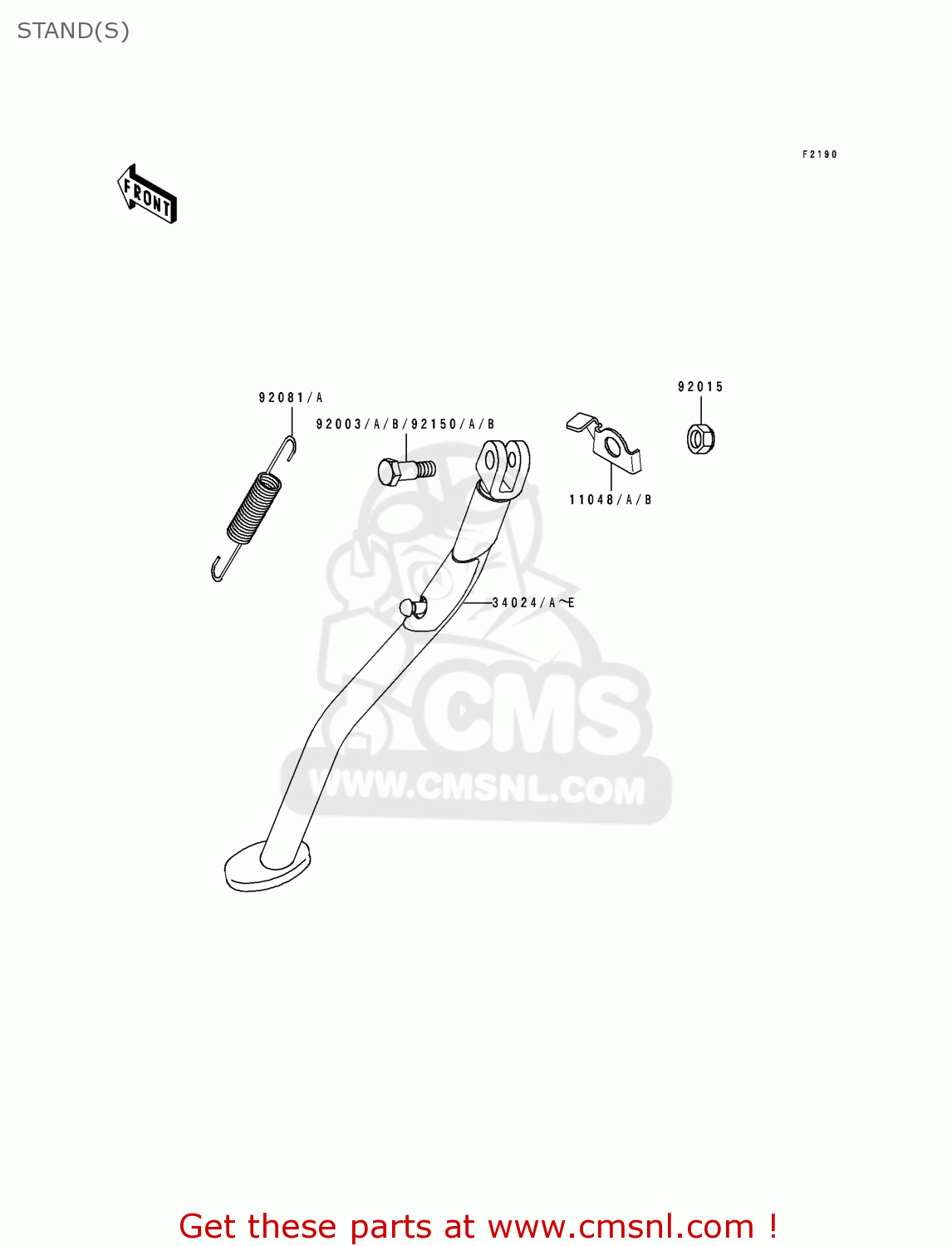 STAND(S) KLX250E3 1995 EUROPE NL GR IT ST