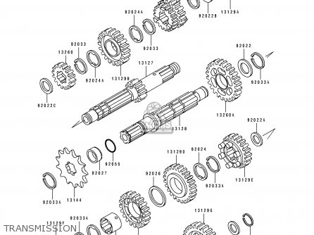 TRANSMISSION - KLX250E3 1995 EUROPE NL GR IT ST