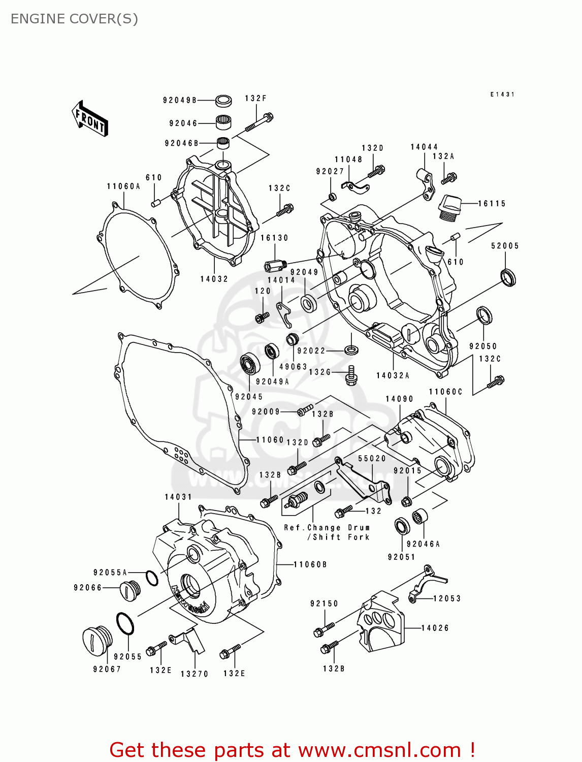 ENGINE COVER(S) KLX250G1 1994 UNITED KINGDOM ST
