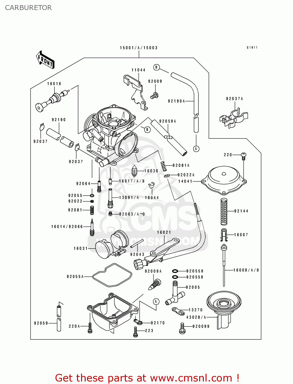 CARBURETOR KLX250G1 1994 UNITED KINGDOM ST