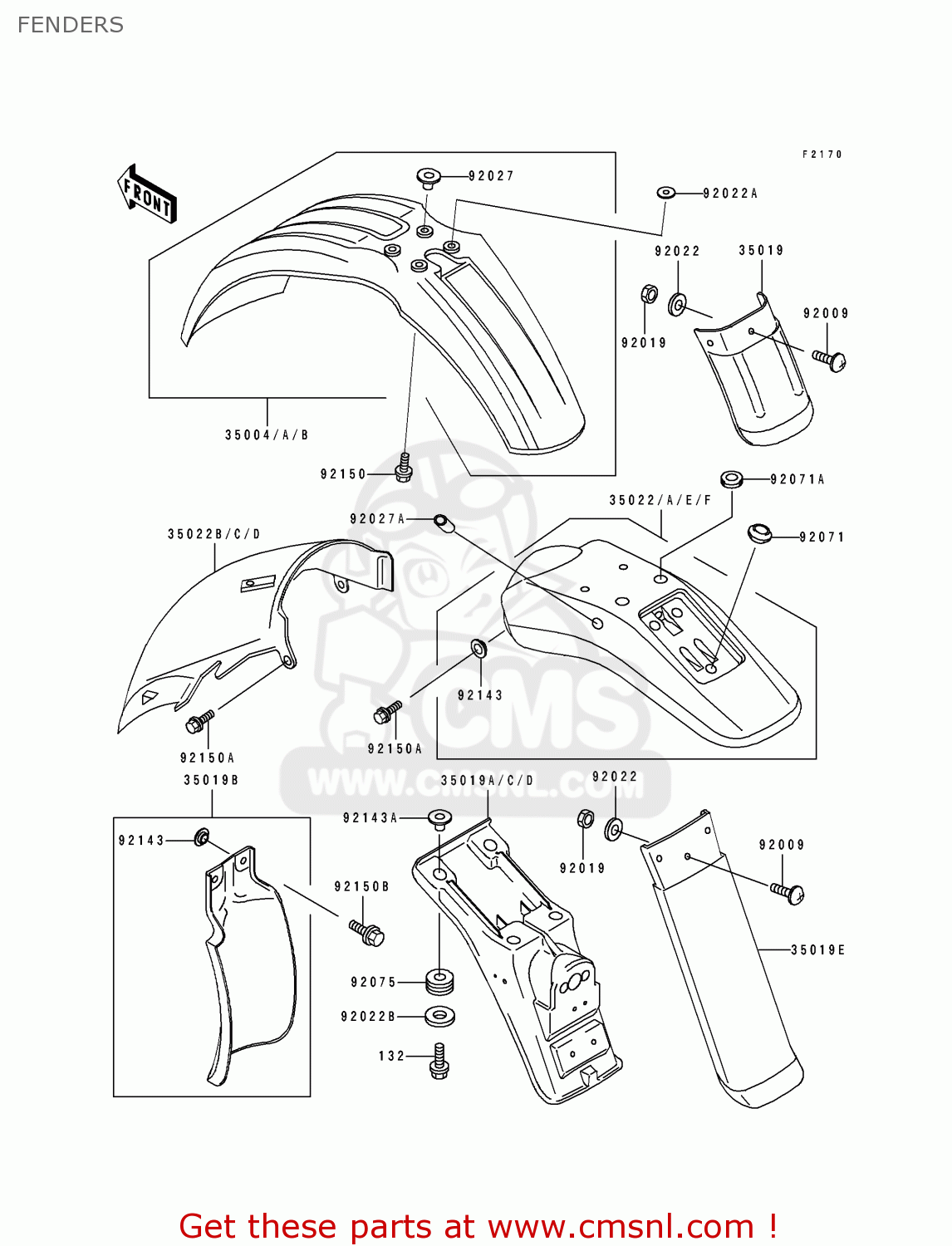 FENDERS KLX250G1 1994 UNITED KINGDOM ST