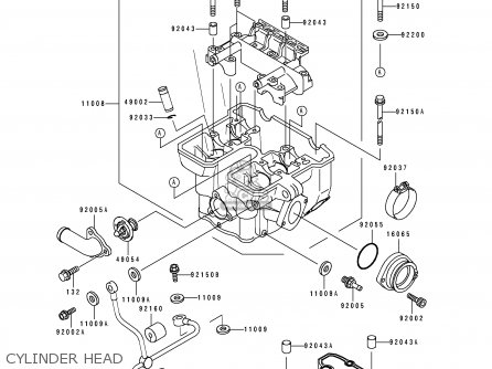 CYLINDER HEAD - KLX250G1 1994 UNITED KINGDOM ST