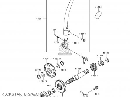 KICKSTARTER MECHANISM - KLX250G1 1994 UNITED KINGDOM ST