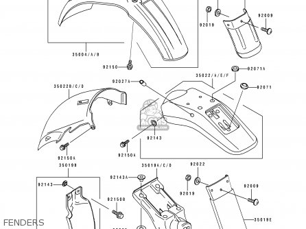 FENDERS - KLX250G1 1994 UNITED KINGDOM ST