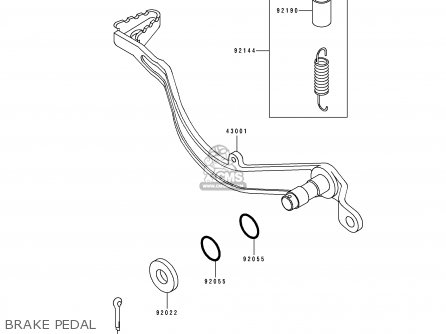 BRAKE PEDAL - KLX250G1 1994 UNITED KINGDOM ST