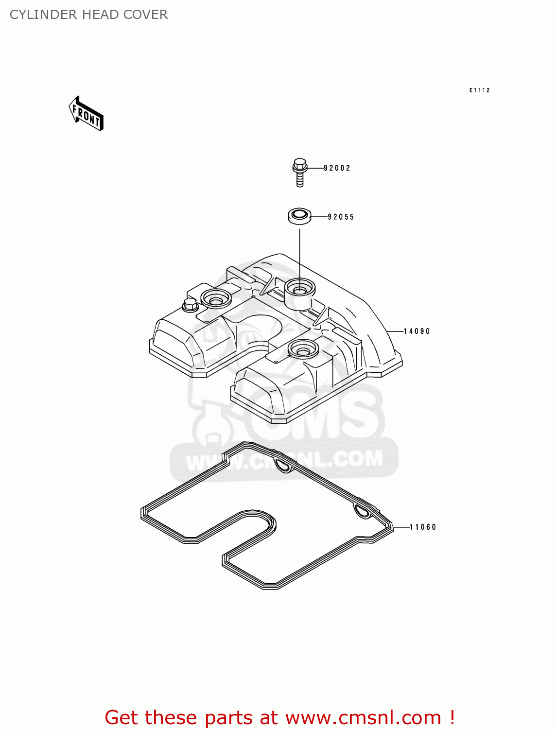CYLINDER HEAD COVER KLX250G2 1995 UNITED KINGDOM AR