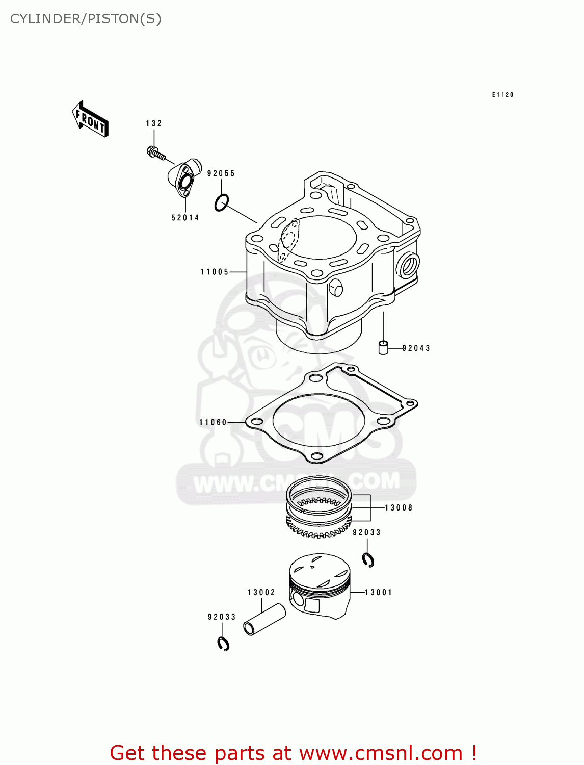 CYLINDER/PISTON(S) KLX250G2 1995 UNITED KINGDOM AR