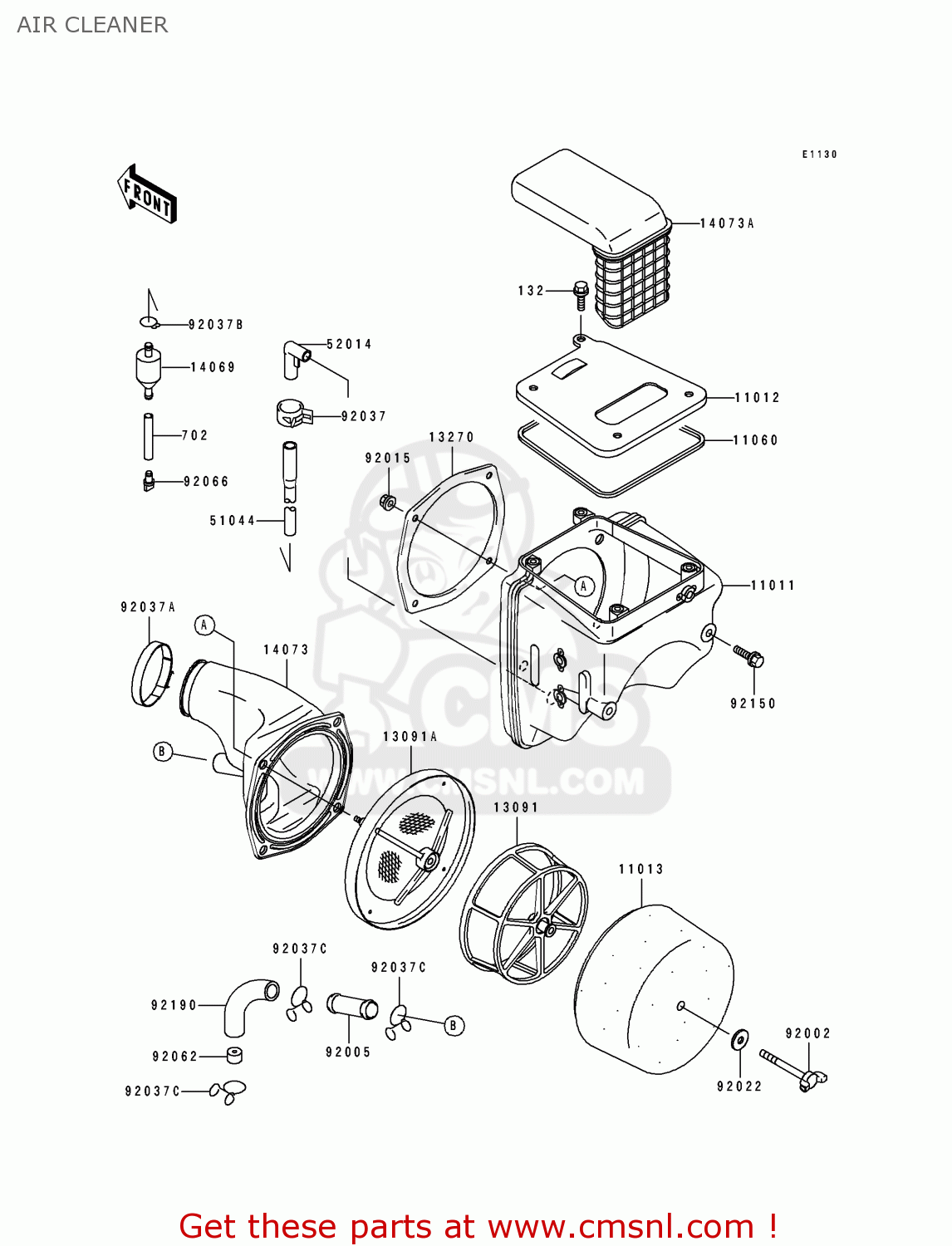 AIR CLEANER KLX250G2 1995 UNITED KINGDOM AR