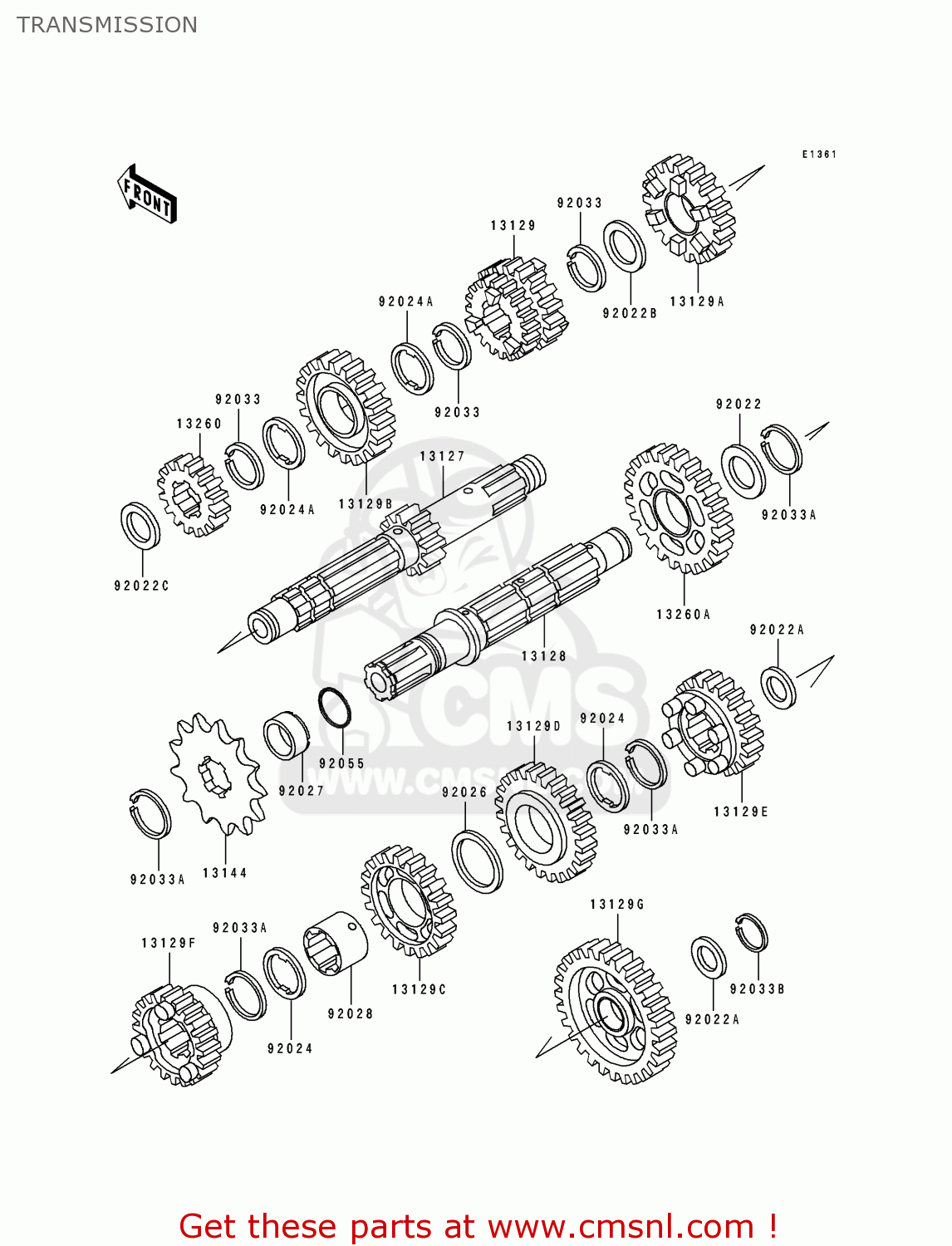TRANSMISSION KLX250G2 1995 UNITED KINGDOM AR