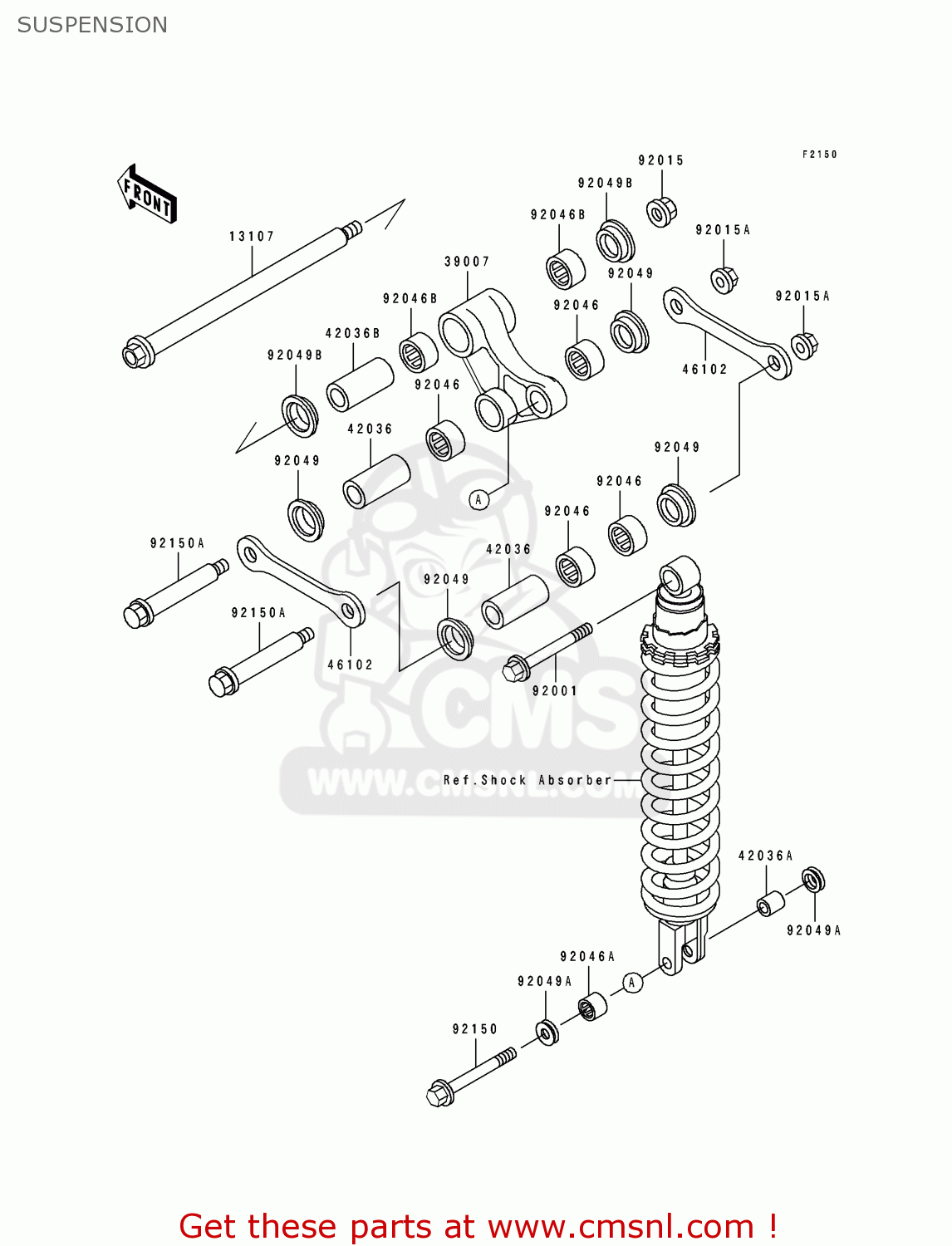 SUSPENSION KLX250G2 1995 UNITED KINGDOM AR