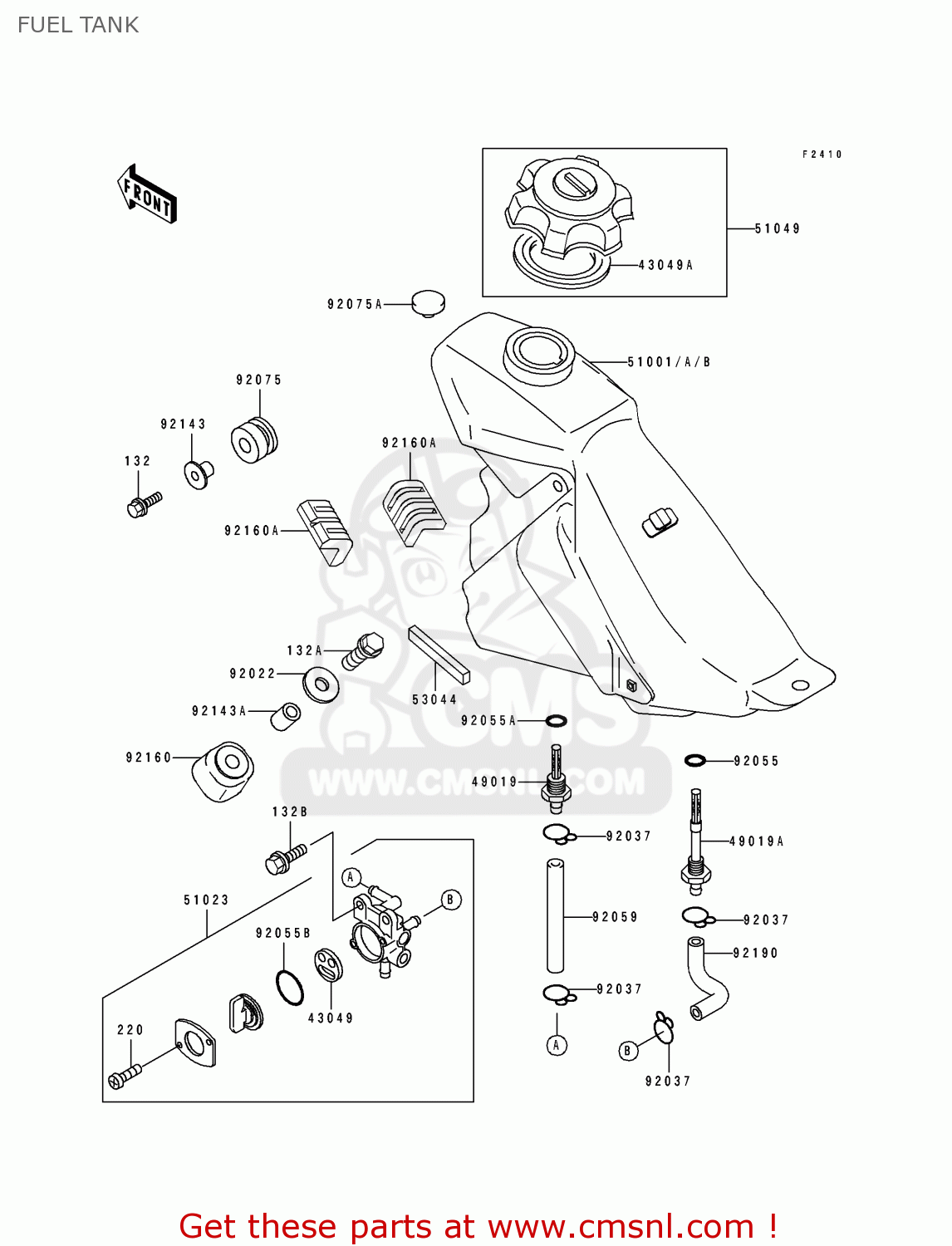 FUEL TANK KLX250G2 1995 UNITED KINGDOM AR