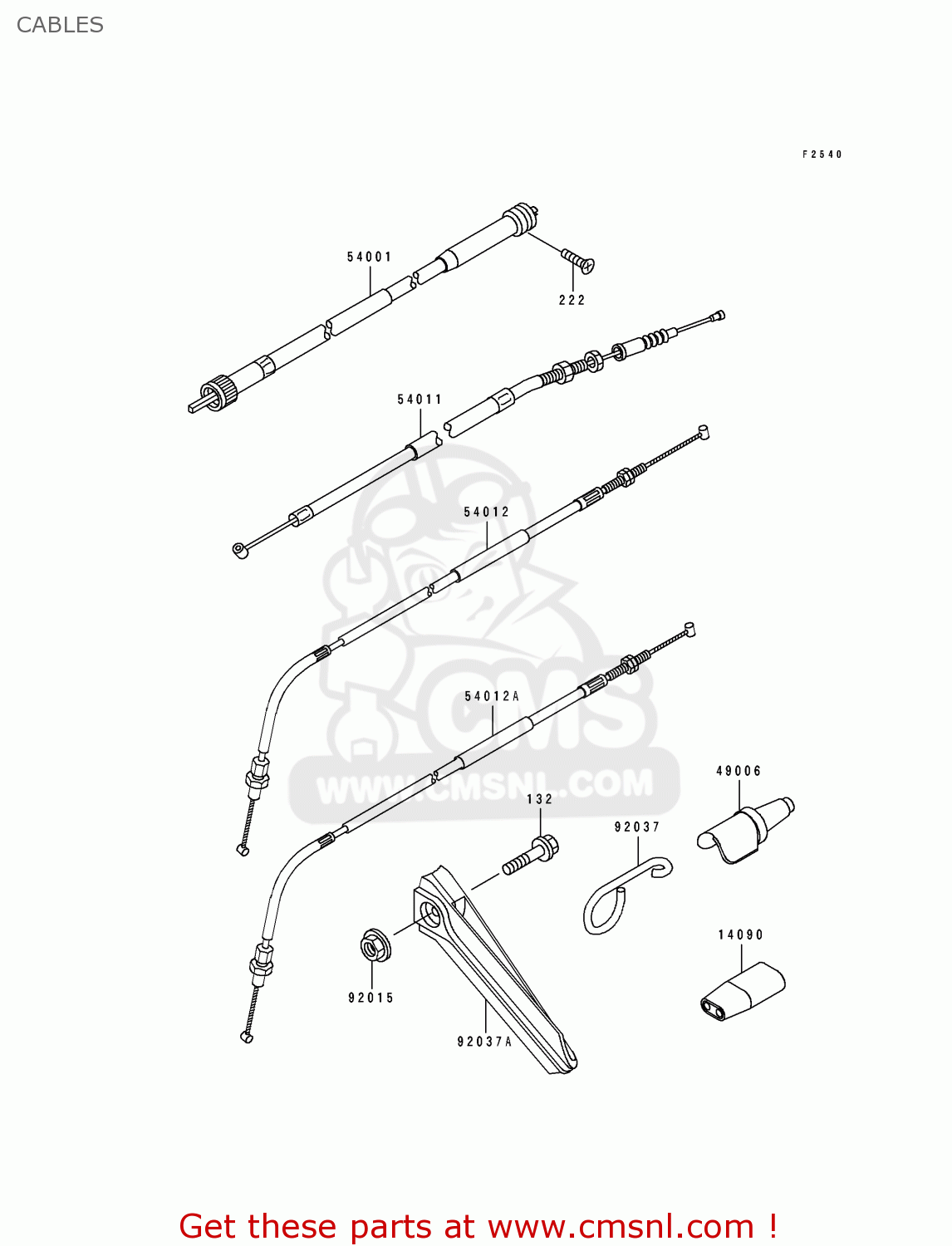 CABLES KLX250G2 1995 UNITED KINGDOM AR