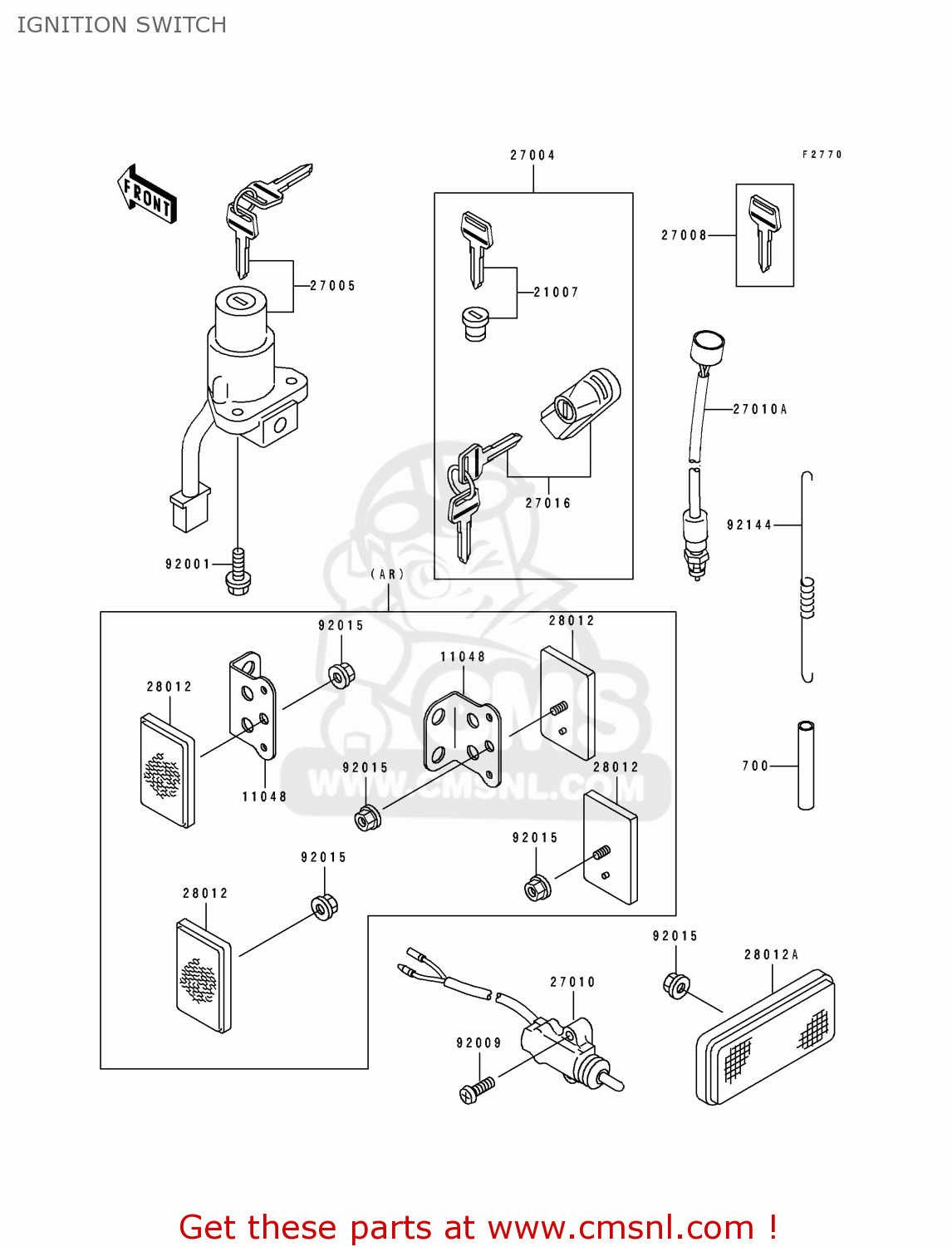 IGNITION SWITCH KLX250G2 1995 UNITED KINGDOM AR