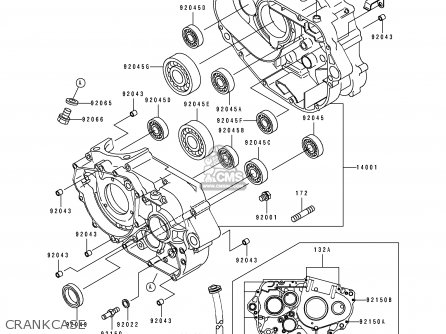 CRANKCASE - KLX250G2 1995 UNITED KINGDOM AR