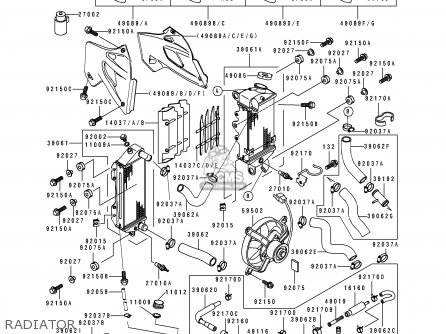 RADIATOR - KLX250G2 1995 UNITED KINGDOM AR