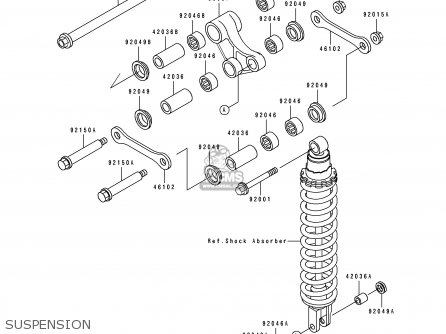 SUSPENSION - KLX250G2 1995 UNITED KINGDOM AR