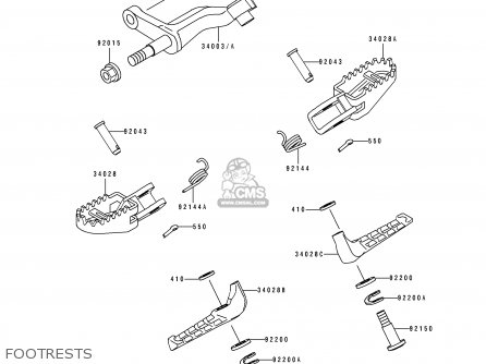 FOOTRESTS - KLX250G2 1995 UNITED KINGDOM AR