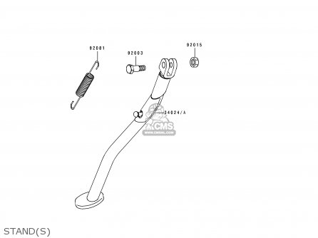 STAND(S) - KLX250G2 1995 UNITED KINGDOM AR