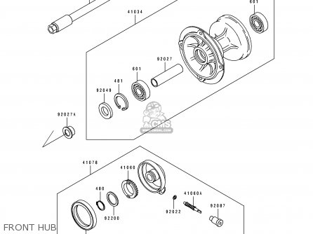 FRONT HUB - KLX250G2 1995 UNITED KINGDOM AR