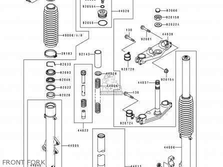 FRONT FORK - KLX250G2 1995 UNITED KINGDOM AR
