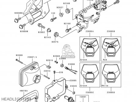 HEADLIGHT(S) - KLX250G2 1995 UNITED KINGDOM AR