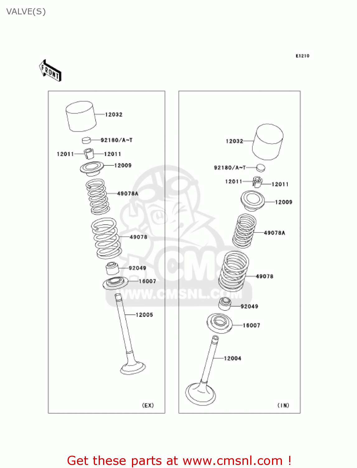 VALVE(S) KLX250H6F KLX250S 2006 USA CANADA