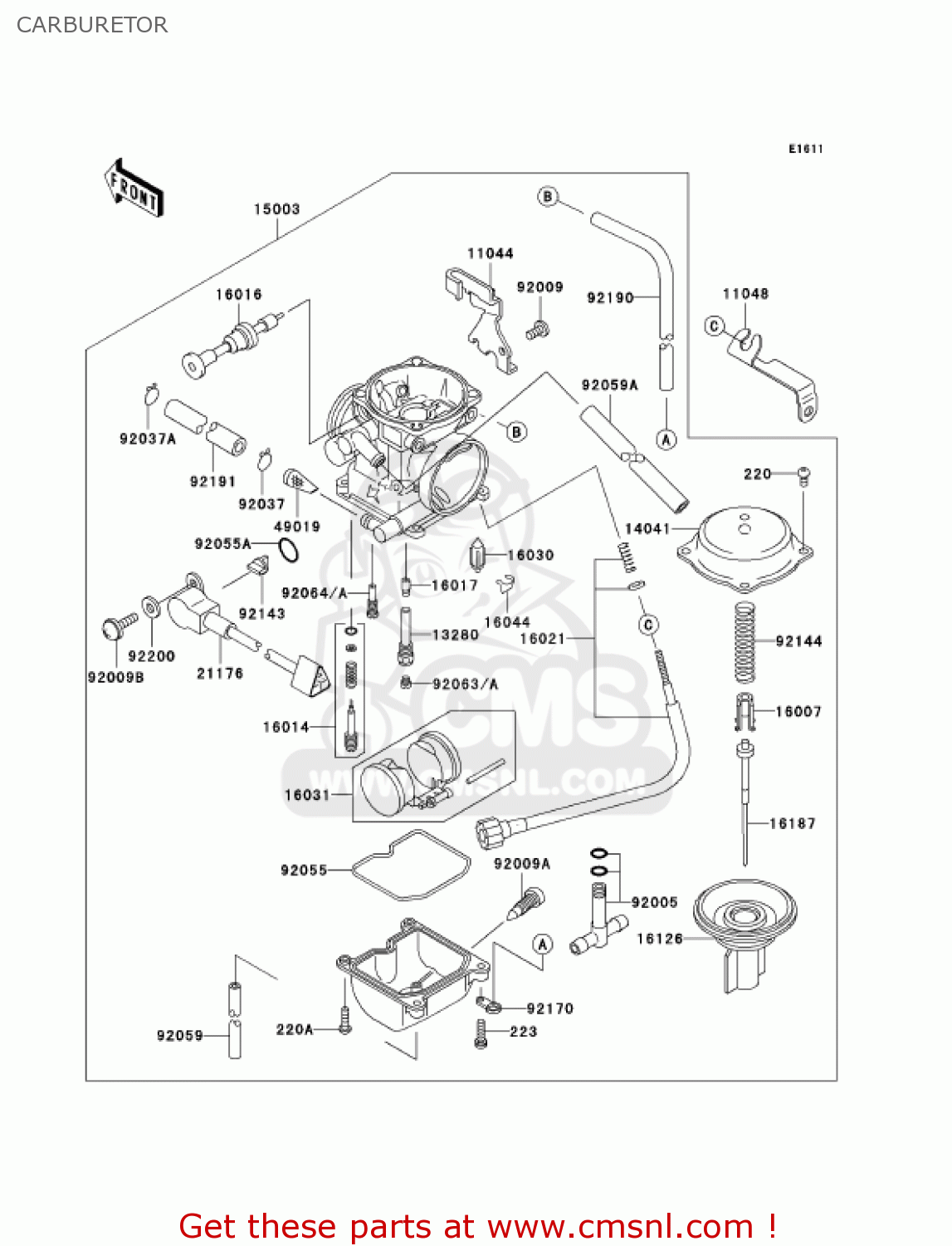 CARBURETOR KLX250H6F KLX250S 2006 USA CANADA