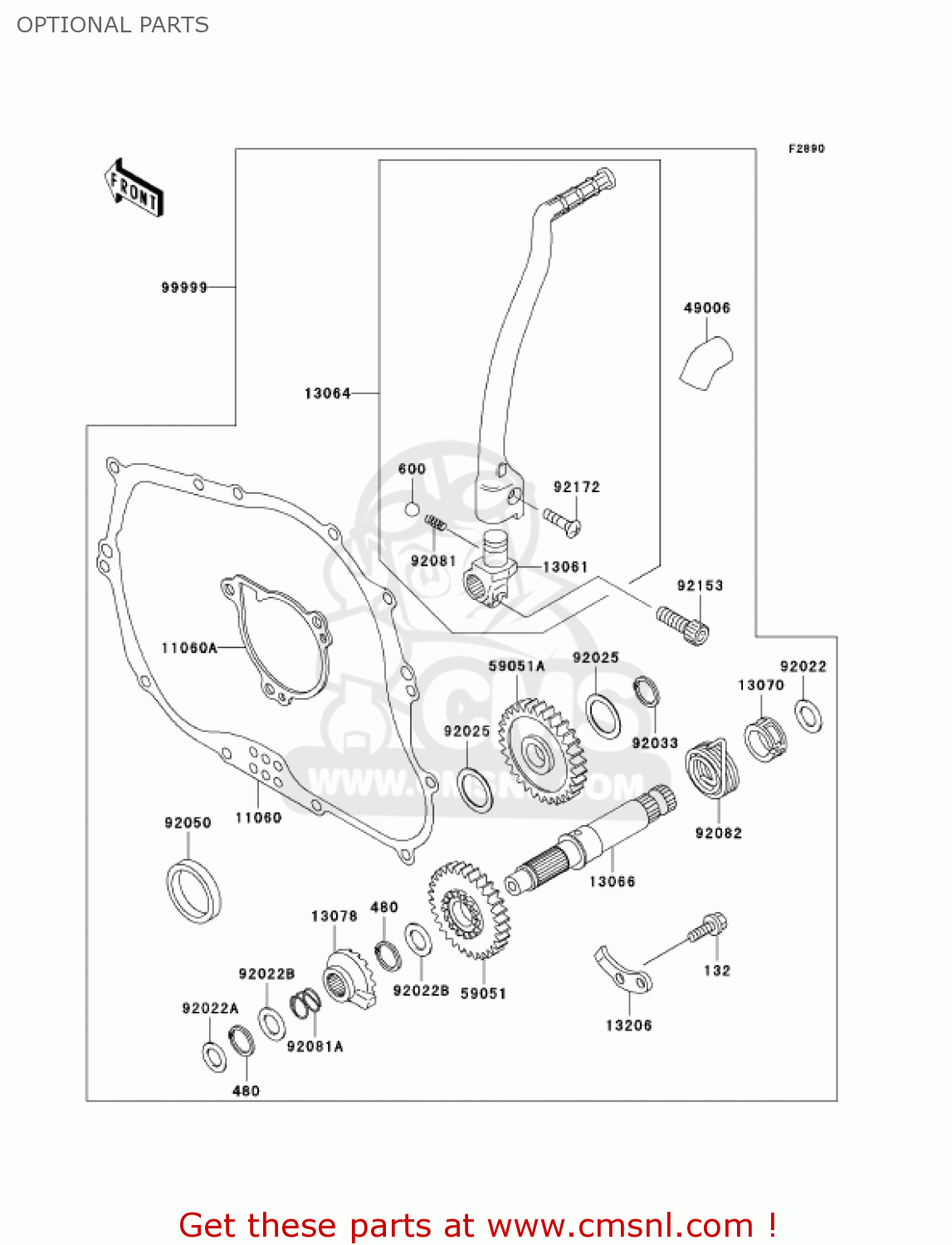 OPTIONAL PARTS KLX250H6F KLX250S 2006 USA CANADA