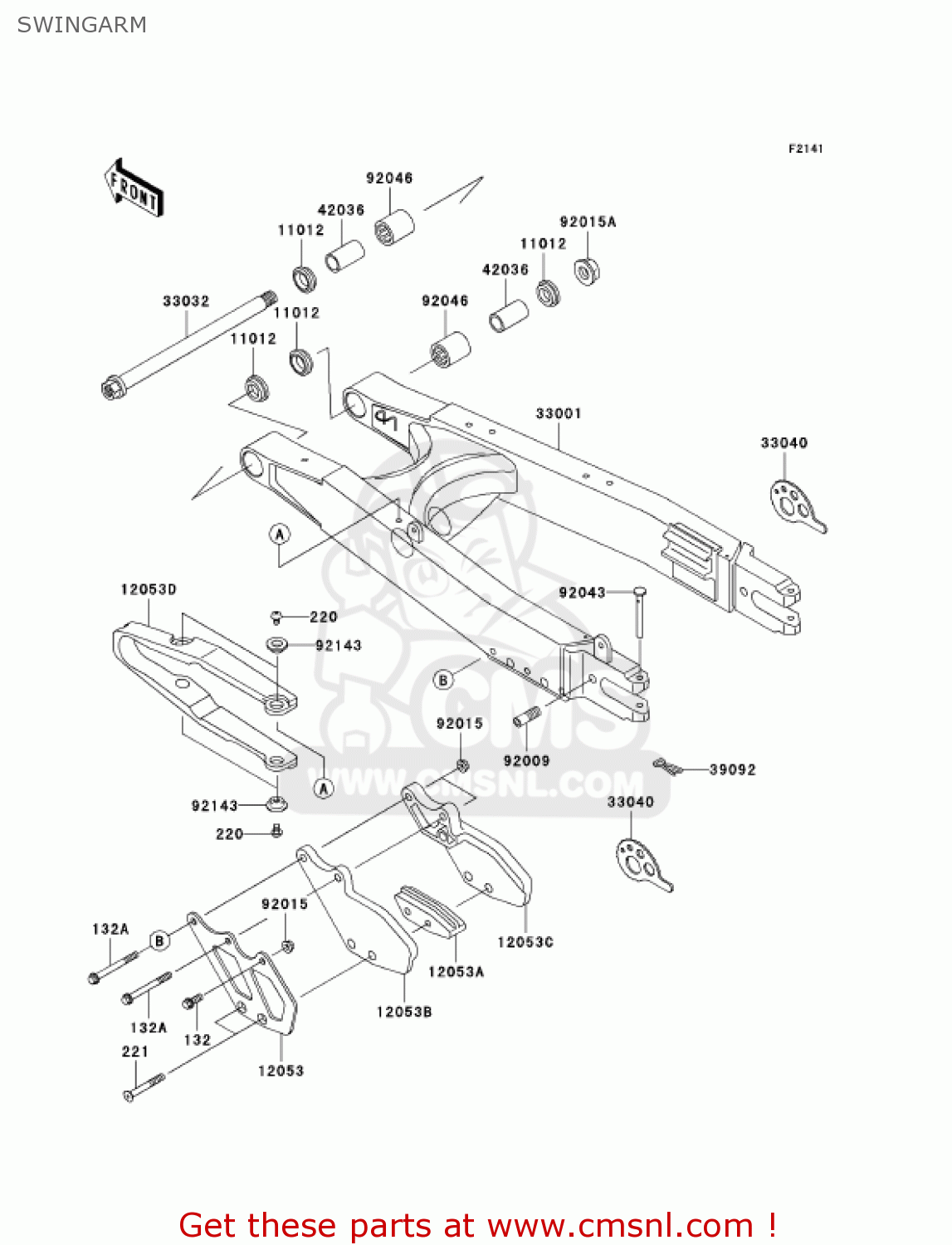 SWINGARM KLX250H6F KLX250S 2006 USA CANADA