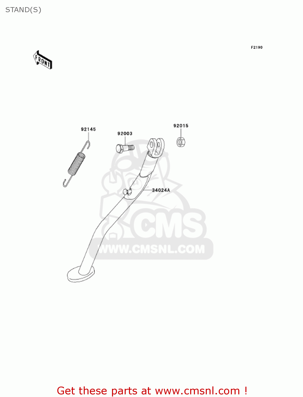 STAND(S) KLX250H6F KLX250S 2006 USA CANADA