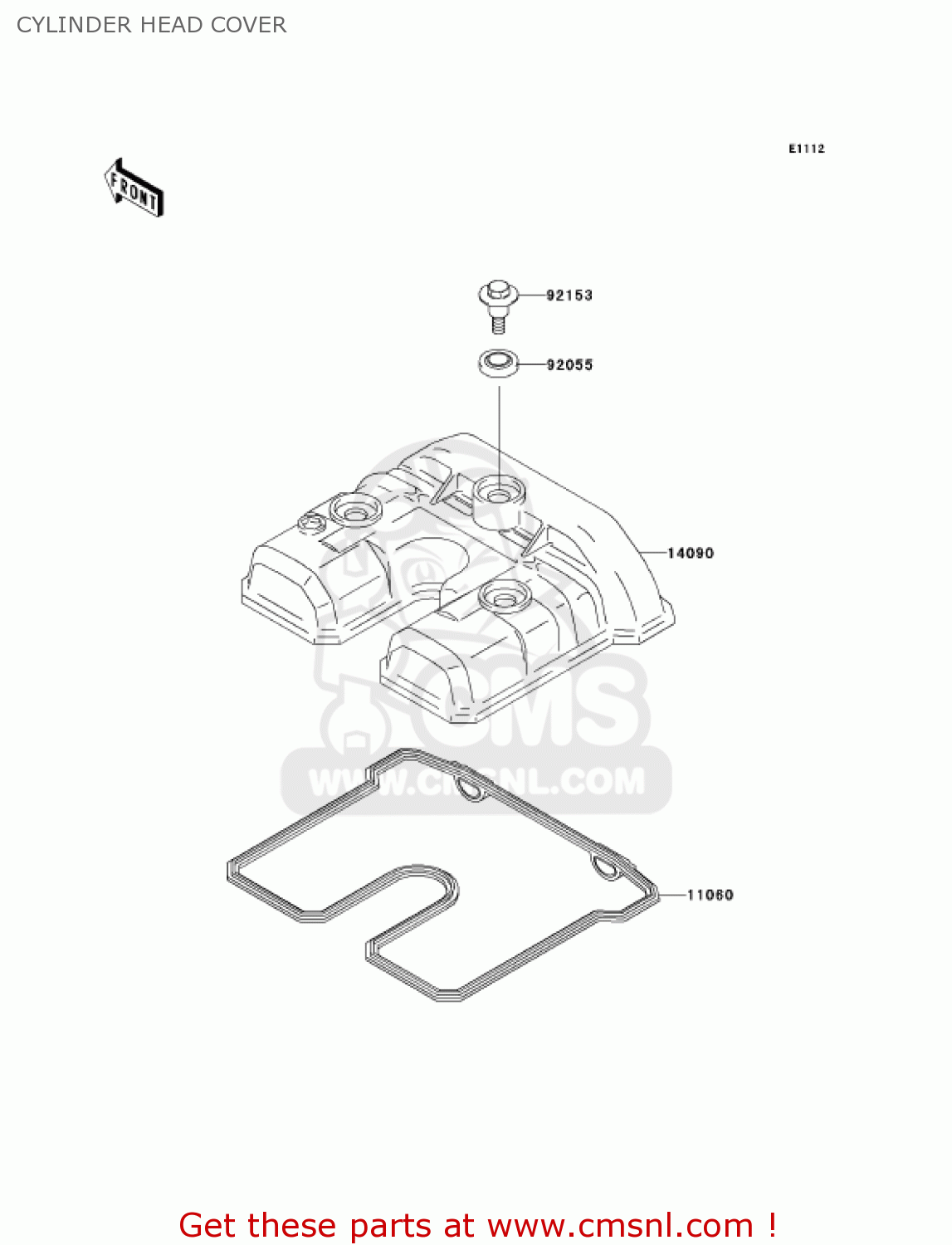 CYLINDER HEAD COVER KLX250H6F KLX250S 2006 USA CANADA