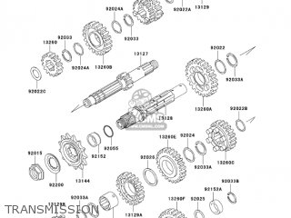 TRANSMISSION - KLX250H6F KLX250S 2006 USA CANADA