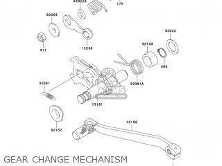 GEAR CHANGE MECHANISM - KLX250H6F KLX250S 2006 USA CANADA