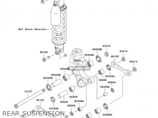 REAR SUSPENSION - KLX250H6F KLX250S 2006 USA CANADA