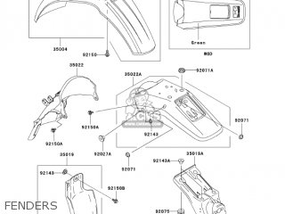 FENDERS - KLX250H6F KLX250S 2006 USA CANADA