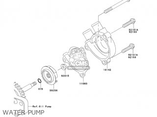 WATER PUMP - KLX250H6F KLX250S 2006 USA CANADA